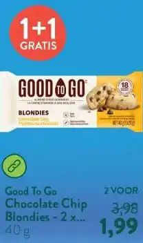 Holland & Barrett Chocolate Chip Blondies - 2 x 20g aanbieding