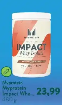 Holland & Barrett Myprotein Impact Whey Isolate Natural Chocolate - 480g aanbieding