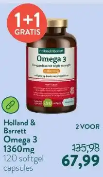 Holland & Barrett Omega 3 1360mg aanbieding