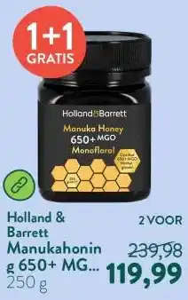 Holland & Barrett Manukahoning 650+ MGO Monofloraal aanbieding