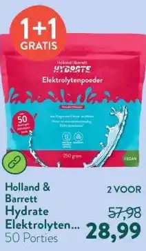 Holland & Barrett Hydrate Elektrolytenpoeder Framboossmaakam (50 porties) aanbieding