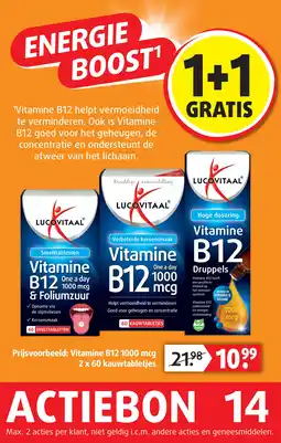 Lucovitaal Vitamine B12 1000 mcg aanbieding