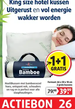 Lucovitaal King size hotel kussen Uitgerust en vol energie wakker worden aanbieding