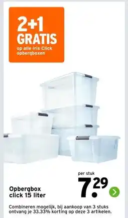 GAMMA Opbergbox click 15 liter aanbieding