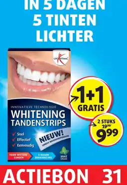 Lucovitaal Whitening Tandenstrips aanbieding