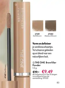Oriflame The one browfiller powder aanbieding