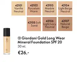 Oriflame Giordani Gold Long Wear Mineral Foundation SPF 20 aanbieding