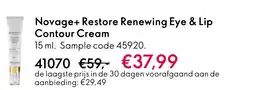Oriflame Novage+ Restore Renewing Eye & Lip Contour Cream aanbieding