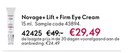 Oriflame Novage+ Lift + Firm Eye Cream aanbieding