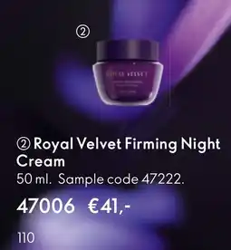 Oriflame Royal Velvet Firming Night Cream aanbieding