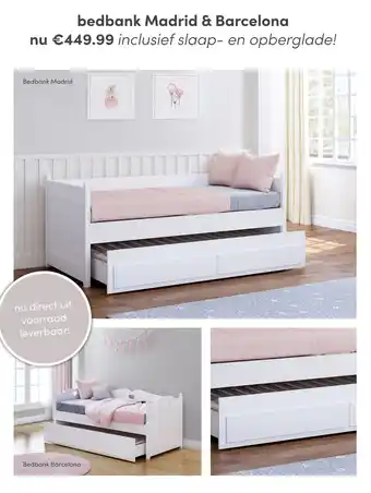 Baby & Tiener bedbank Madrid & Barcelona aanbieding