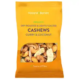 Holland & Barrett Holland & Barrett Cashewnoten Curry & Kokos BIO - 35g aanbieding