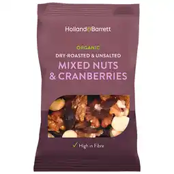 Holland & Barrett Holland & Barrett Notenmix met Cranberries Ongezouten BIO - 35g aanbieding