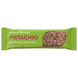Holland & Barrett Holland & Barrett Pistachio Amaranth Cacao Bar - 45g aanbieding