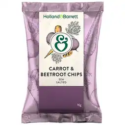 Holland & Barrett Holland & Barrett Carrot & Beetroot Chips - 16g aanbieding