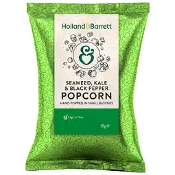 Holland & Barrett Holland & Barrett Seaweed, Kale & Black Pepper Popcorn - 18g aanbieding