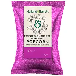 Holland & Barrett Holland & Barrett Raspberry & Liquorice Popcorn - 21g aanbieding
