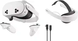 Coolblue Meta Quest 3S 256GB + BlueBuilt PC Link Cable + Elite Strap met batterij aanbieding