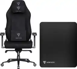 Coolblue Vortech Prestige Plus Gamestoel Zwart + Vortech Vloermat Zwa aanbieding