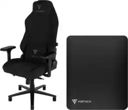 Coolblue Vortech Prestige Plus Gamestoel Zwart + Vortech Vloermat Zwa aanbieding