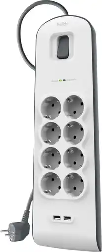 Coolblue Belkin Surge Protector 8 outlet 2 meter 2x usb aanbieding