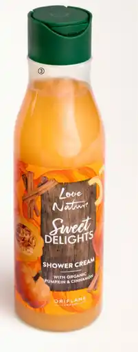 Oriflame Love Nature Sweet Delights Shower Cream with Organic Pumpkin & Cinnamon aanbieding