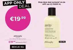 ICI Paris XL Philosophy purity aanbieding