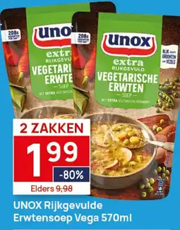 Butlon Unox Rijkgevulde Erwtensoep Vega aanbieding