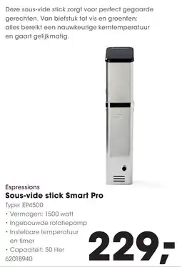 HANOS Espressions Sous-vide stick Smart Pro aanbieding