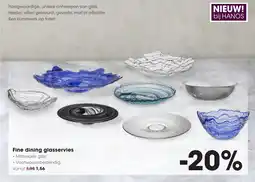 HANOS Fine dining glasservies aanbieding