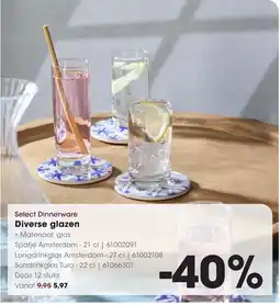 HANOS Select Dinnerware Diverse glazen aanbieding