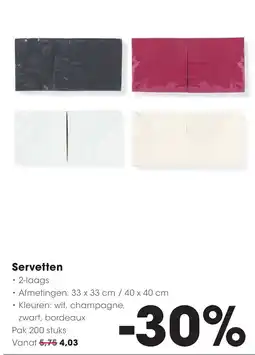 HANOS Servetten aanbieding