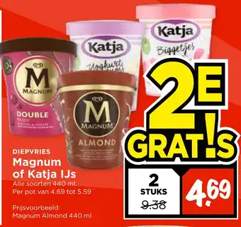 Vomar Voordeelmarkt Magnum of Katja IJs aanbieding