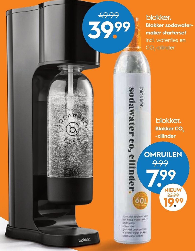 blokker. Blokker sodawater maker starterset aanbieding bij Blokker