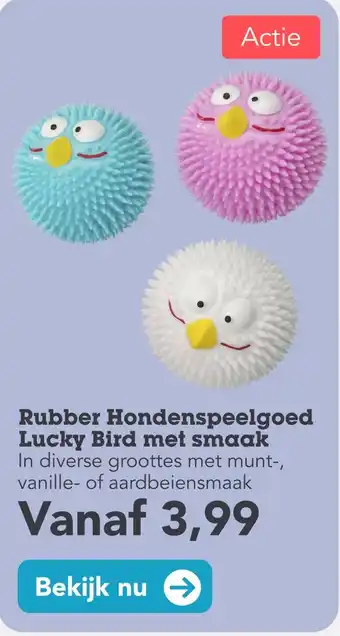 Discus Rubber Hondenspeelgoed Lucky Bird met smaak aanbieding