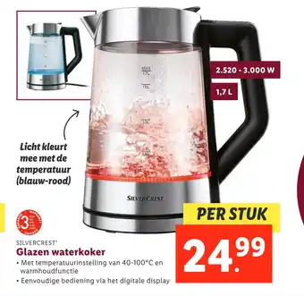 Lidl Glazen waterkoker aanbieding