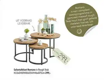 Pronto wonen Salontafelset Romaro aanbieding