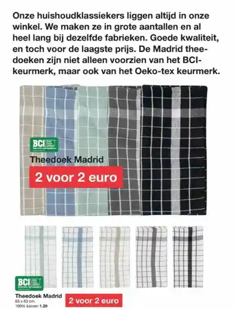 Zeeman Theedoek Madrid 63 X 63 Cm aanbieding