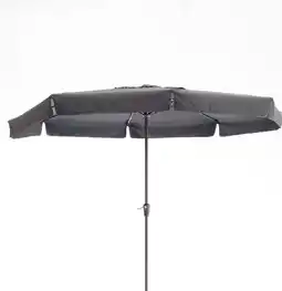 Intratuin Intratuin parasol Chios grijs 80+UV D 350 cm gerecycled aanbieding
