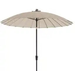 Intratuin Intratuin parasol Shanghai taupe 80+UV D 300 cm gerecycled aanbieding