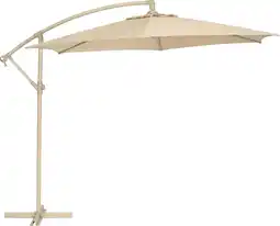 Intratuin Intratuin zweefparasol Milano beige 80+UV D 300 cm aanbieding