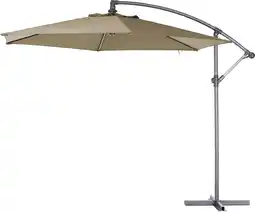 Intratuin Intratuin zweefparasol Milano taupe 80+UV D 300 cm gerecycled aanbieding