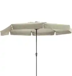 Intratuin Intratuin parasol Chios taupe 80+UV D 350 cm gerecycled aanbieding