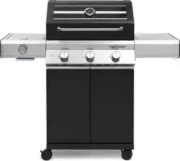 Intratuin Martinsen gasbarbecue met achter- en zijbrander 3500 zwart 127 x 60 x 116 cm aanbieding