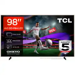 MediaMarkt Tcl 98a400 Pro Qd-mini Led Google Tv - Ultra Hd 4k Mini-led-tv 98 Inch 2026 aanbieding