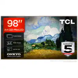 MediaMarkt Tcl 98a400 Pro Qd-mini Led Google Tv - Ultra Hd 4k Mini-led-tv 98 Inch 2026 aanbieding