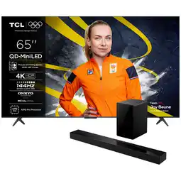 MediaMarkt Tcl 65c6k Qd-miniled Google Tv 65 + Q65h Soundbar Bundle aanbieding