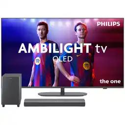 MediaMarkt Philips 65pus9000 4k Qled Ambilight Tv 65 (2025) + Tab6100 Soundbar Met Wireless Subwoofer Bundel aanbieding