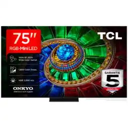 MediaMarkt Tcl 75rm7l Rgb-mini Led Google Tv - Ultra Hd 4k Mini-led-tv 75 Inch 2026 aanbieding