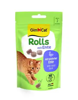 Pets Place Gimcat Rolls - Kattensnack - Eend 40 g aanbieding